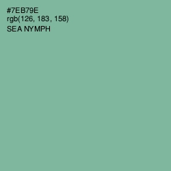 #7EB79E - Sea Nymph Color Image