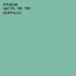 #7EBCA8 - Acapulco Color Image