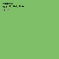 #7EBF67 - Fern Color Image