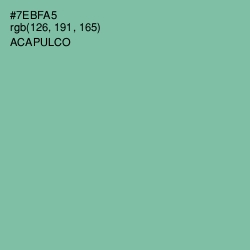 #7EBFA5 - Acapulco Color Image