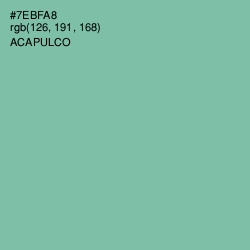 #7EBFA8 - Acapulco Color Image