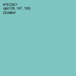 #7EC5C1 - Downy Color Image