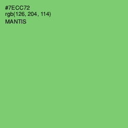 #7ECC72 - Mantis Color Image