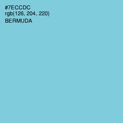 #7ECCDC - Bermuda Color Image