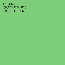 #7ECD78 - Pastel Green Color Image