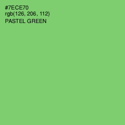 #7ECE70 - Pastel Green Color Image