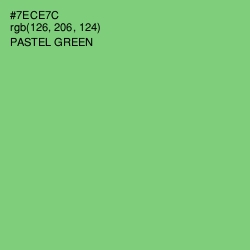 #7ECE7C - Pastel Green Color Image