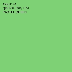 #7ED174 - Pastel Green Color Image