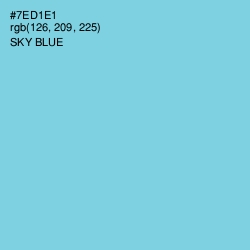 #7ED1E1 - Sky Blue Color Image