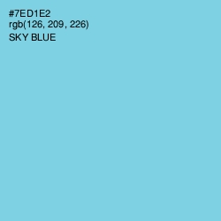 #7ED1E2 - Sky Blue Color Image