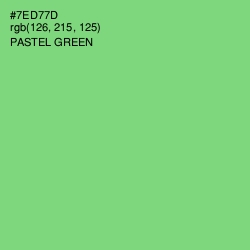 #7ED77D - Pastel Green Color Image