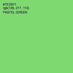 #7ED971 - Pastel Green Color Image
