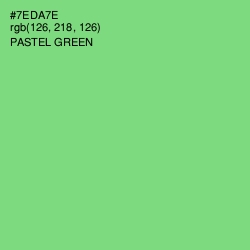 #7EDA7E - Pastel Green Color Image