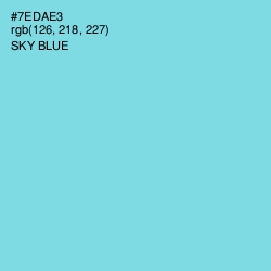 #7EDAE3 - Sky Blue Color Image