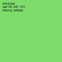 #7EDC6B - Pastel Green Color Image