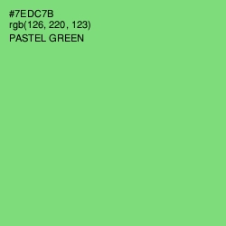 #7EDC7B - Pastel Green Color Image