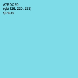 #7EDCE9 - Spray Color Image