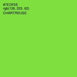#7EDF3E - Chartreuse Color Image