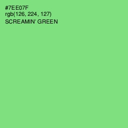 #7EE07F - Screamin' Green Color Image