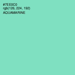 #7EE0C0 - Aquamarine Color Image