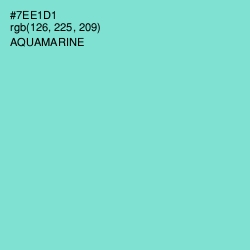 #7EE1D1 - Aquamarine Color Image