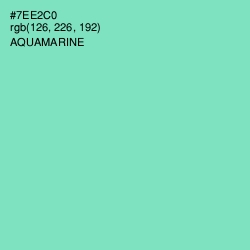 #7EE2C0 - Aquamarine Color Image