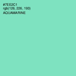#7EE2C1 - Aquamarine Color Image
