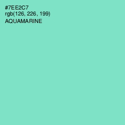 #7EE2C7 - Aquamarine Color Image