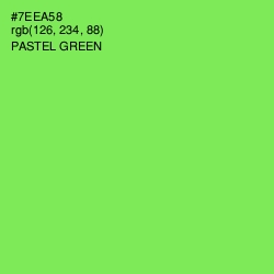 #7EEA58 - Pastel Green Color Image