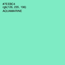 #7EEBC4 - Aquamarine Color Image