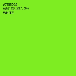 #7EED22 - Chartreuse Color Image