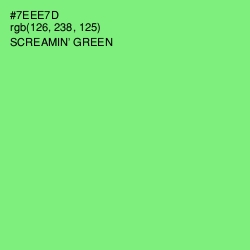 #7EEE7D - Screamin' Green Color Image