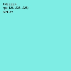 #7EEEE4 - Spray Color Image