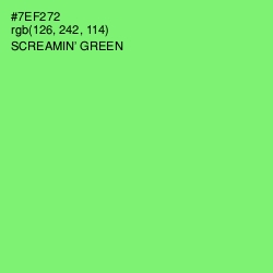 #7EF272 - Screamin' Green Color Image