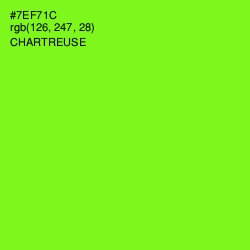 #7EF71C - Chartreuse Color Image