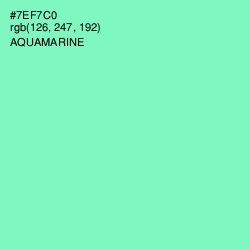 #7EF7C0 - Aquamarine Color Image