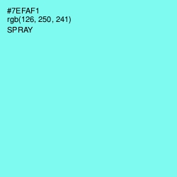 #7EFAF1 - Spray Color Image