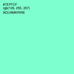 #7EFFCF - Aquamarine Color Image
