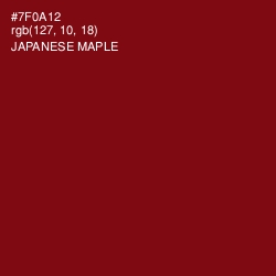 #7F0A12 - Japanese Maple Color Image