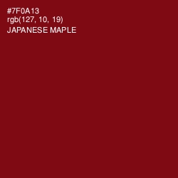 #7F0A13 - Japanese Maple Color Image