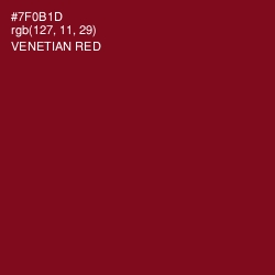 #7F0B1D - Venetian Red Color Image