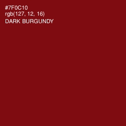 #7F0C10 - Dark Burgundy Color Image