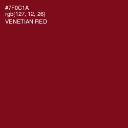 #7F0C1A - Venetian Red Color Image