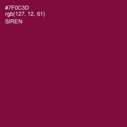 #7F0C3D - Siren Color Image