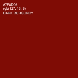 #7F0D06 - Dark Burgundy Color Image