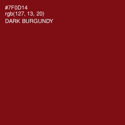 #7F0D14 - Dark Burgundy Color Image