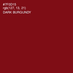 #7F0D15 - Dark Burgundy Color Image