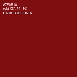 #7F0E10 - Dark Burgundy Color Image