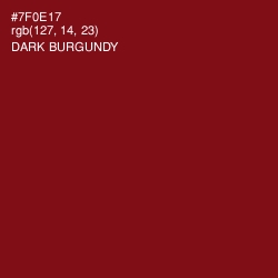 #7F0E17 - Dark Burgundy Color Image
