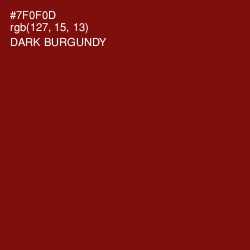 #7F0F0D - Dark Burgundy Color Image